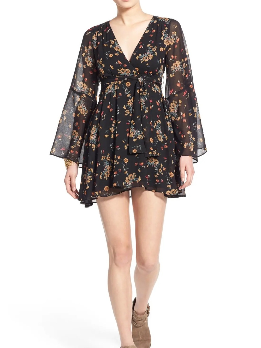 Free People Lilou Floral Print Mini dress